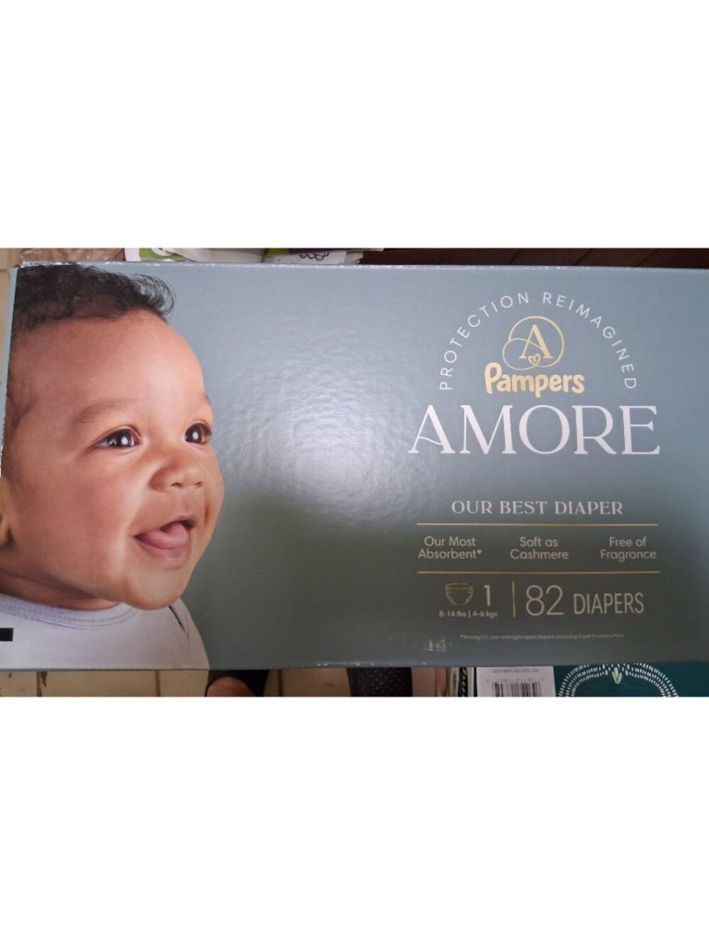 1/2 Case Amore by Pampers Baby Diapers - Size 1 - 41 Count (8-14 Pounds)